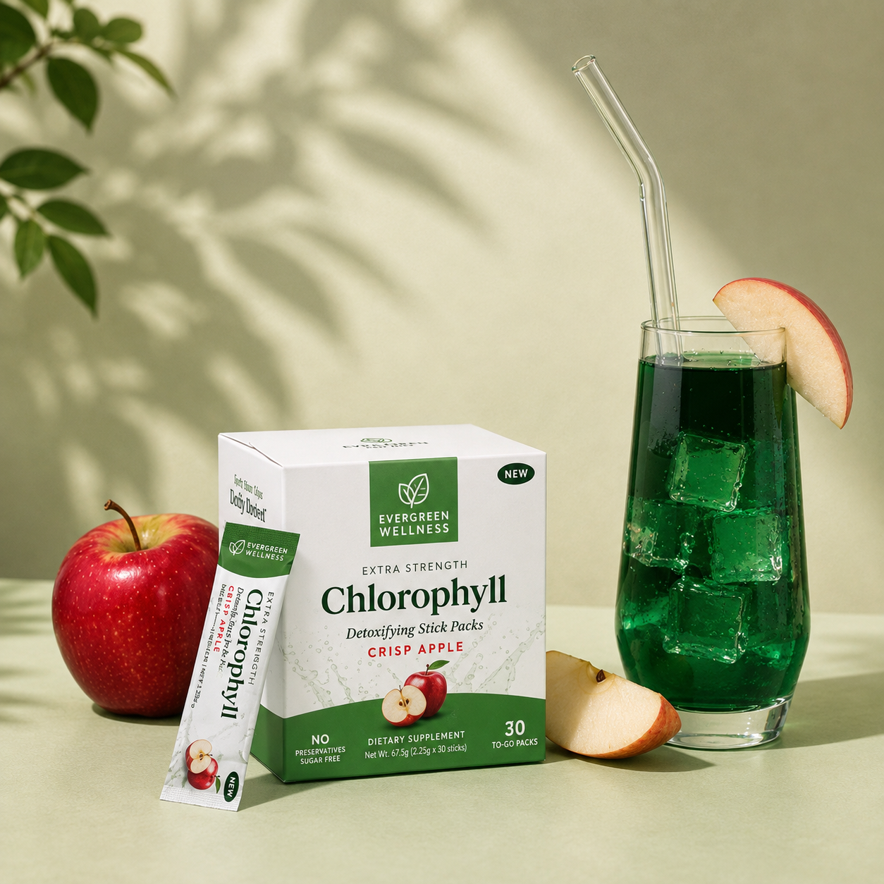 Chlorophyll Stick Packs for Gut Health